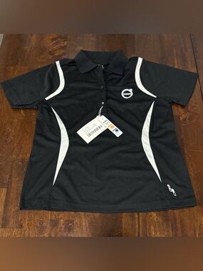 NWT Extreme Performance Volvo Branded Ladies Black Polo Shirt Women's Size M